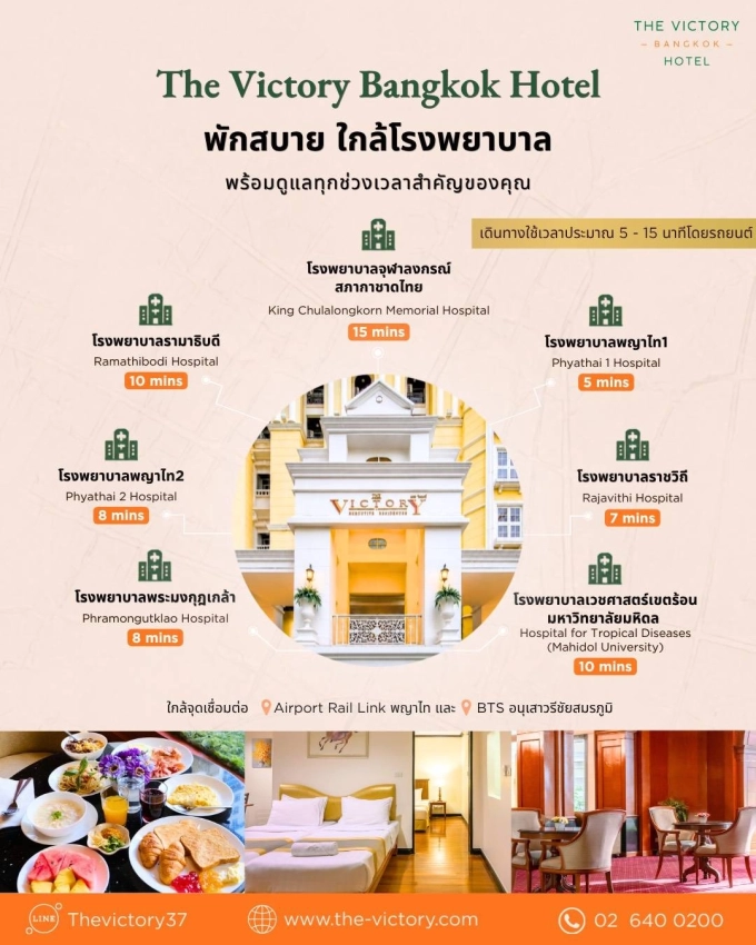 🏥 พักใกล้โรงพยาบาลชั้นนำ พร้อมความสะดวกสบายและความอุ่นใจตลอดการเข้าพัก