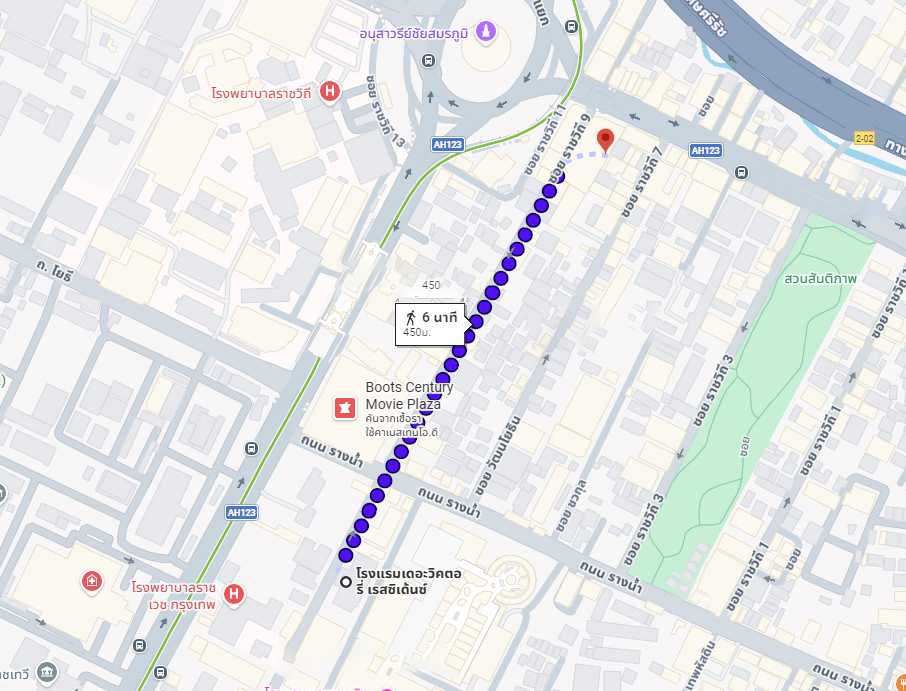 ดูแผนที่การเดินไปห้างเซ็นเตอร์วัน พลาซ่า บน Google Map